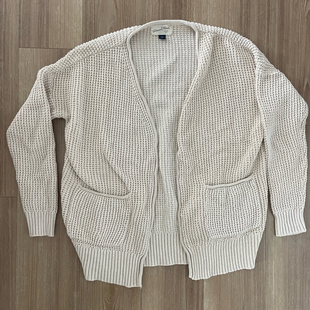Universal Thread tan knit cardigan (size XS)